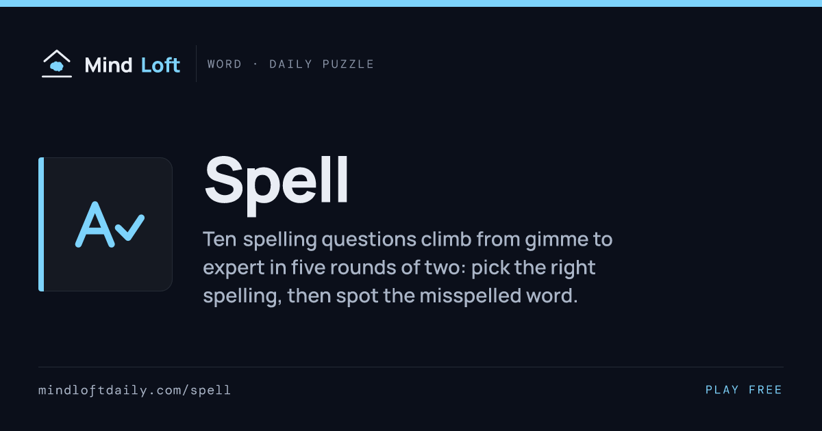 Chatot Spell Free Daily Spelling Quiz: Spell | Mind Loft