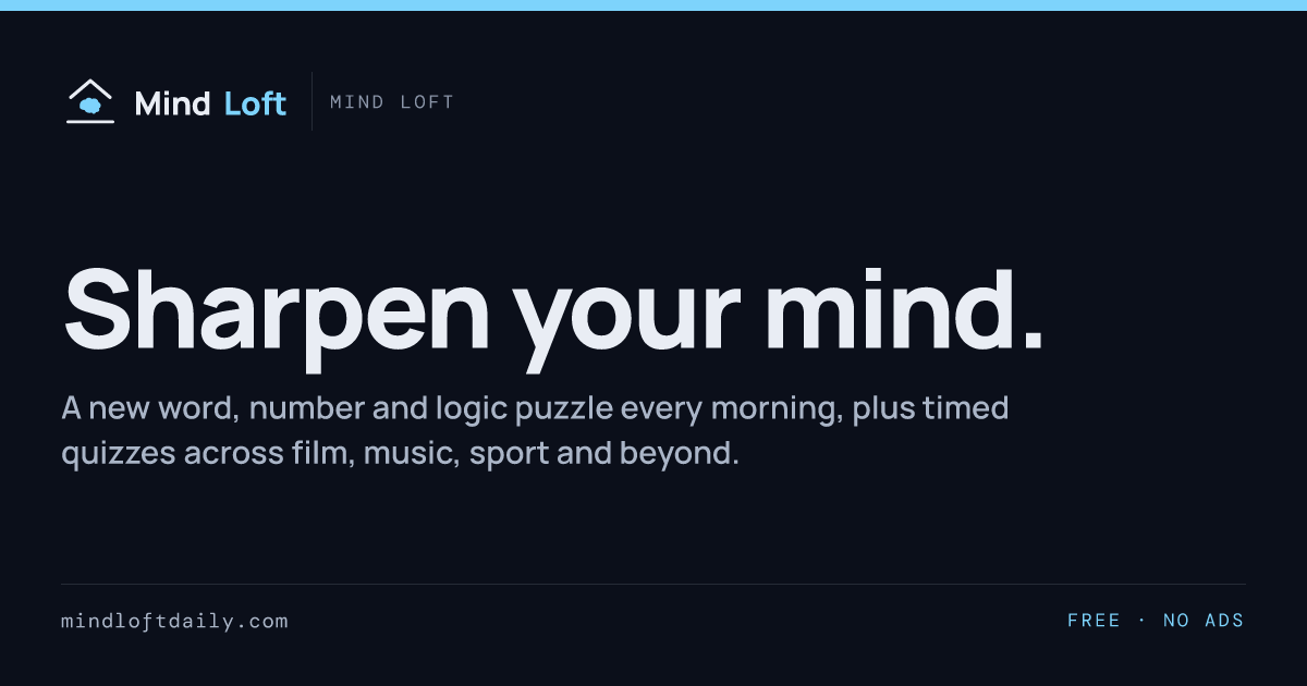 Daily Puzzle Site with 88 and Counting: Words, Numbers, Deduction, Trivia, and More
